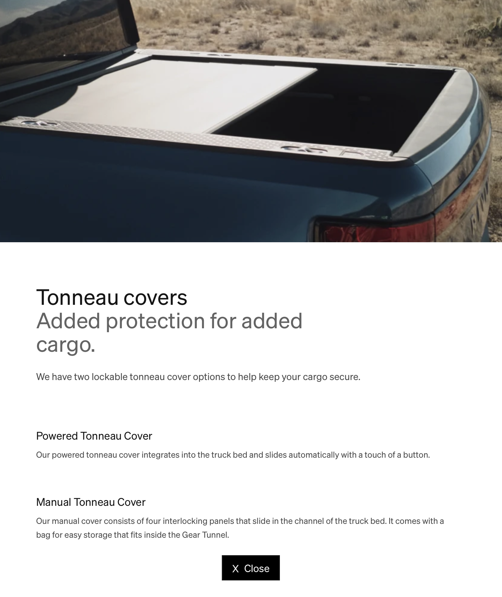 Rivian R1T R1S will the manual tonneau cover work with the rooftop tent? 1646445952279