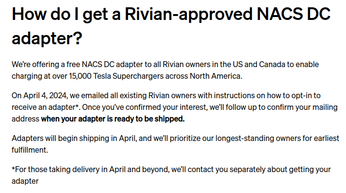 Rivian R1T R1S Rivian NACS Adapters begin arriving! 1715356611994-d8