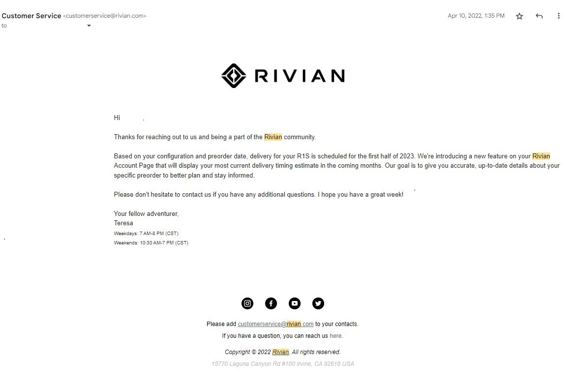 Rivian R1T R1S R1S delivery delay poll 2022Apr10email.JPG