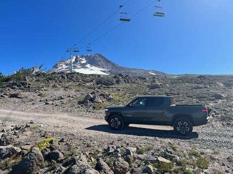 Rivian R1T R1S Where no Rivan has gone before! 🏔️ Palmer Glacier on Mount Hood image(1)