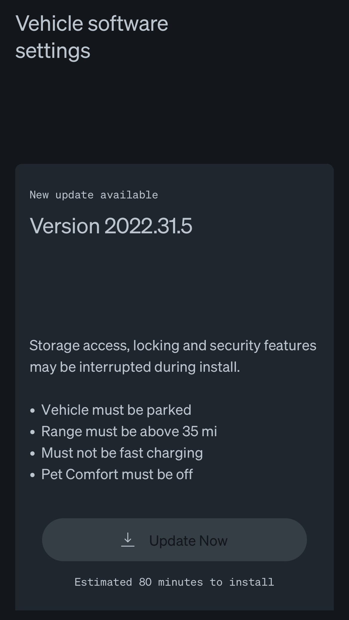 Rivian R1T R1S OTA 2022.31.5 software released publicly IMG_3997