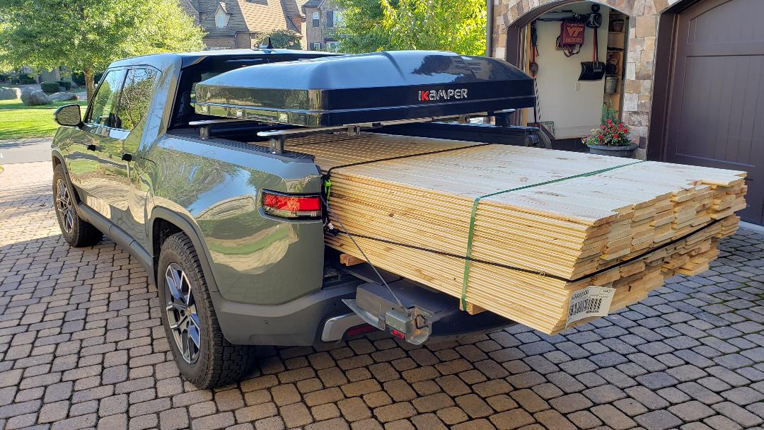 Rivian R1T R1S What do you use your R1T bed for?  (Picture Edition) R1T Lumber load
