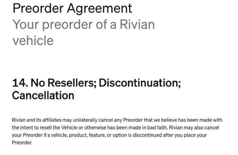 Rivian R1T R1S Rivian Needs a No Re-Sale Clause Now Rivian-Re-Sale