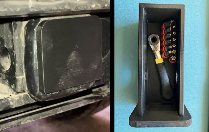 3D Printed Hitch Receiver Box for tools / storage [STL files] + larger version update!