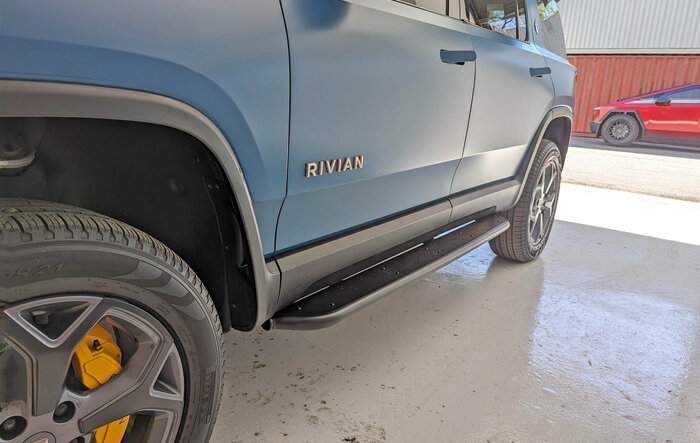 Installed R1S RMaxx running boards at EV Sportline in Atlanta