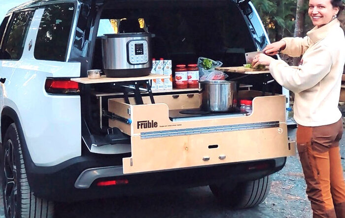 Rivian R1S Camper Kit / Camp Kitchen System by Fruble