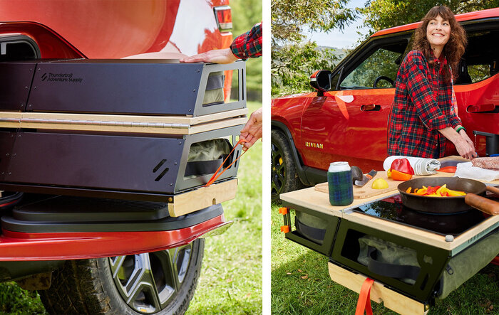 Introducing the redesigned Gear Sled and Overland Kitchen for R1T (by Thunderbolt Adventure)!