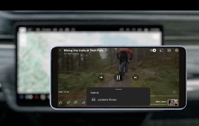 YouTube App and Google Cast video streaming coming to Rivian infotainment system