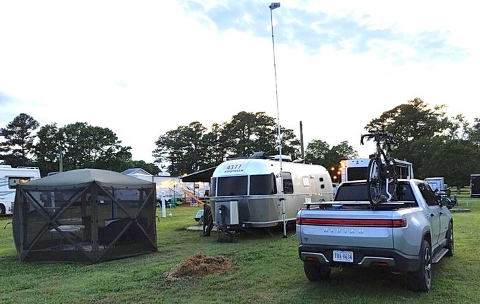 R1T CAMPING & TOWING - First experience & lessons from 3 week camping trip with 23' Airstream trailer