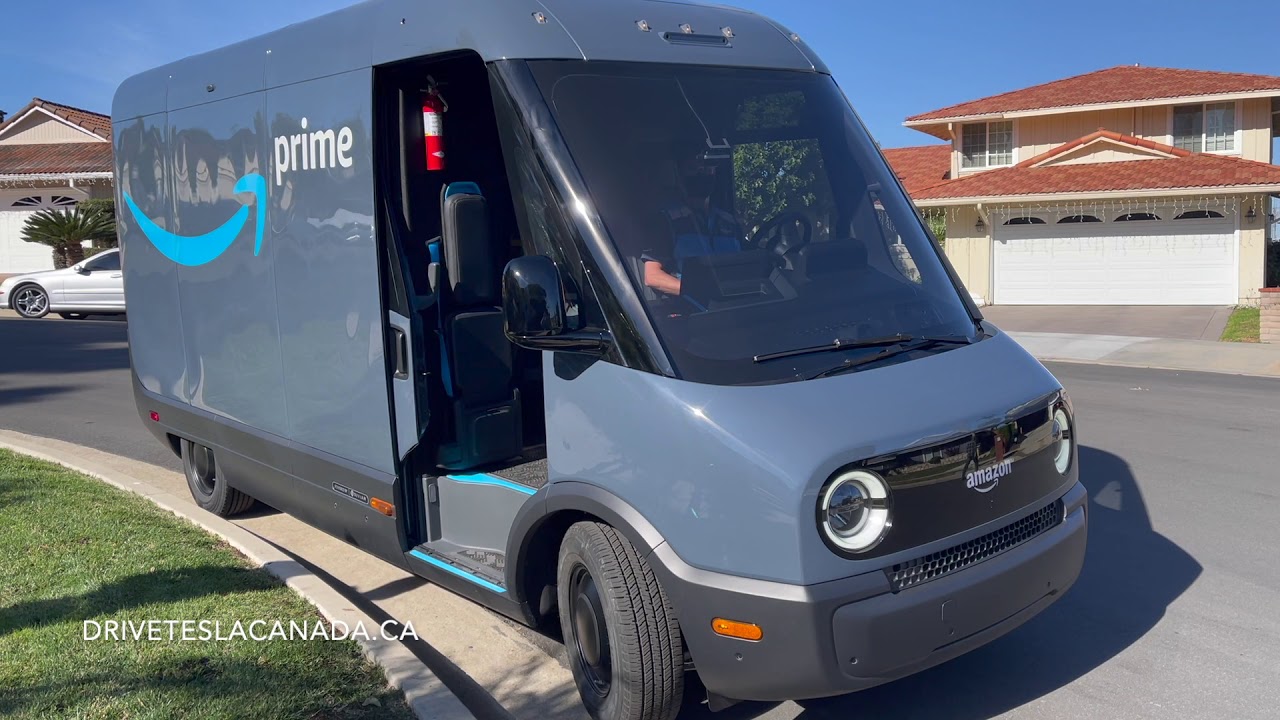 Rivian Amazon Van starts deliveries making lots of noise