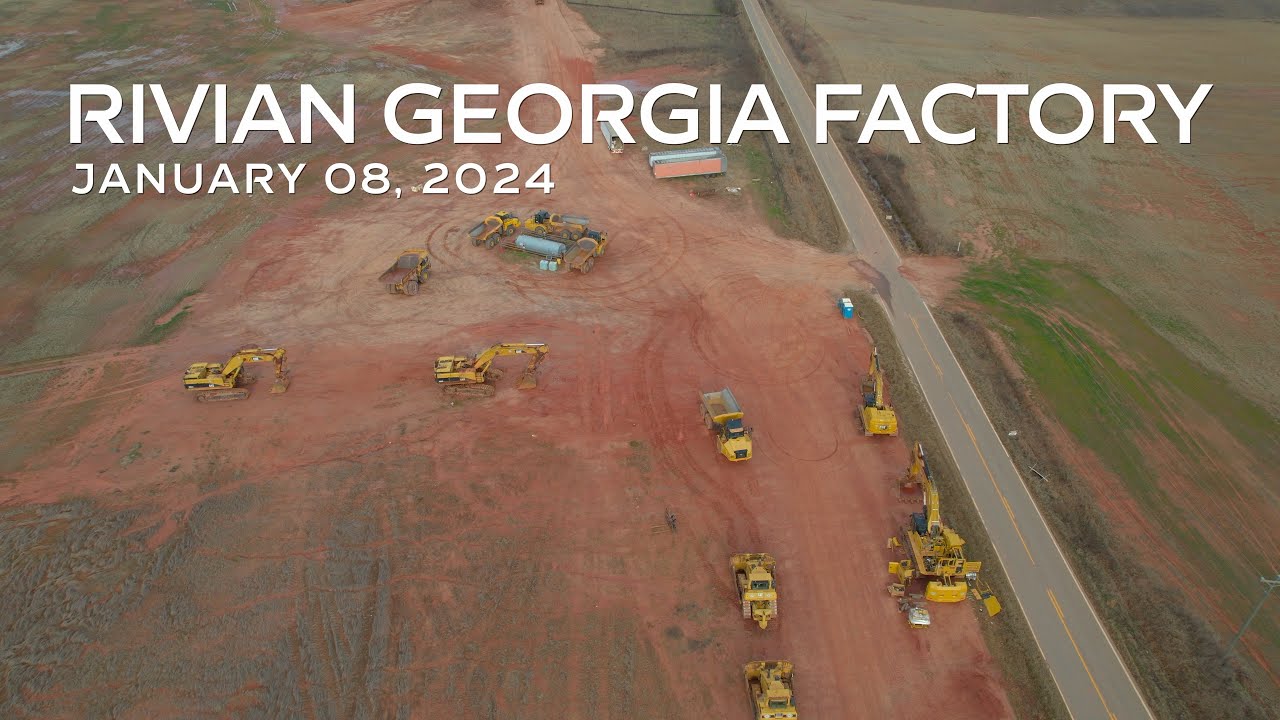 Factory Drone Footage from 1/8/24 Rivian Forum R1T R1S R2