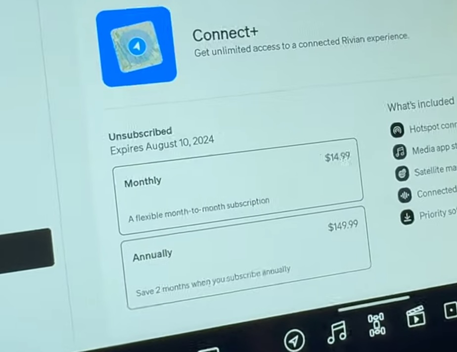 Rivian Connect+ pricing = $14.99 monthly / $149.99 annually | Rivian ...